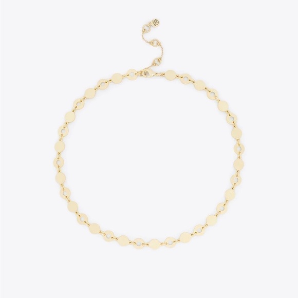 Draper James Jewelry - Draper James 12K Shiny Gold‎ Plated Brass Disc Choker Necklace